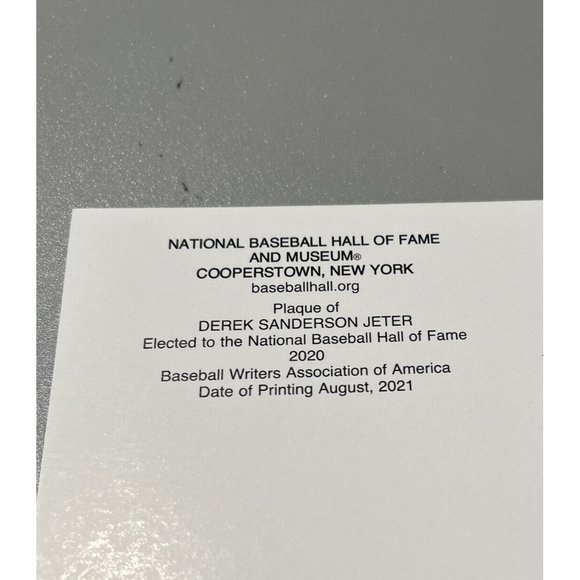 DEREK JETER COOPERSTOWN HALL OF FAME YOGI BERRA POSTAGE STAMP POST CARD - Picture 3 of 4